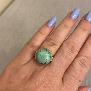 Turquoise and Sterling sz 7.5/8